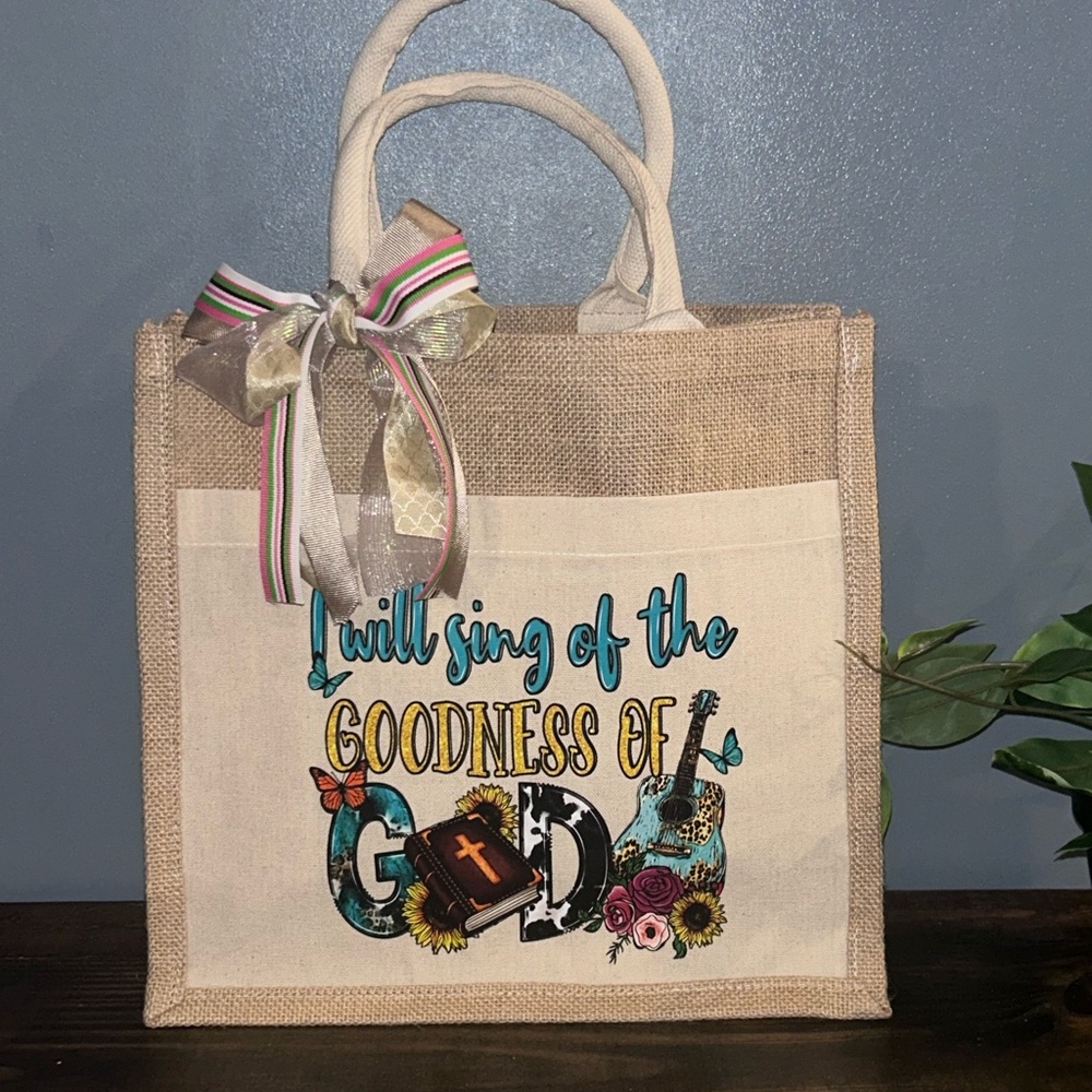 Stylish Tan and Cream Tote Bag